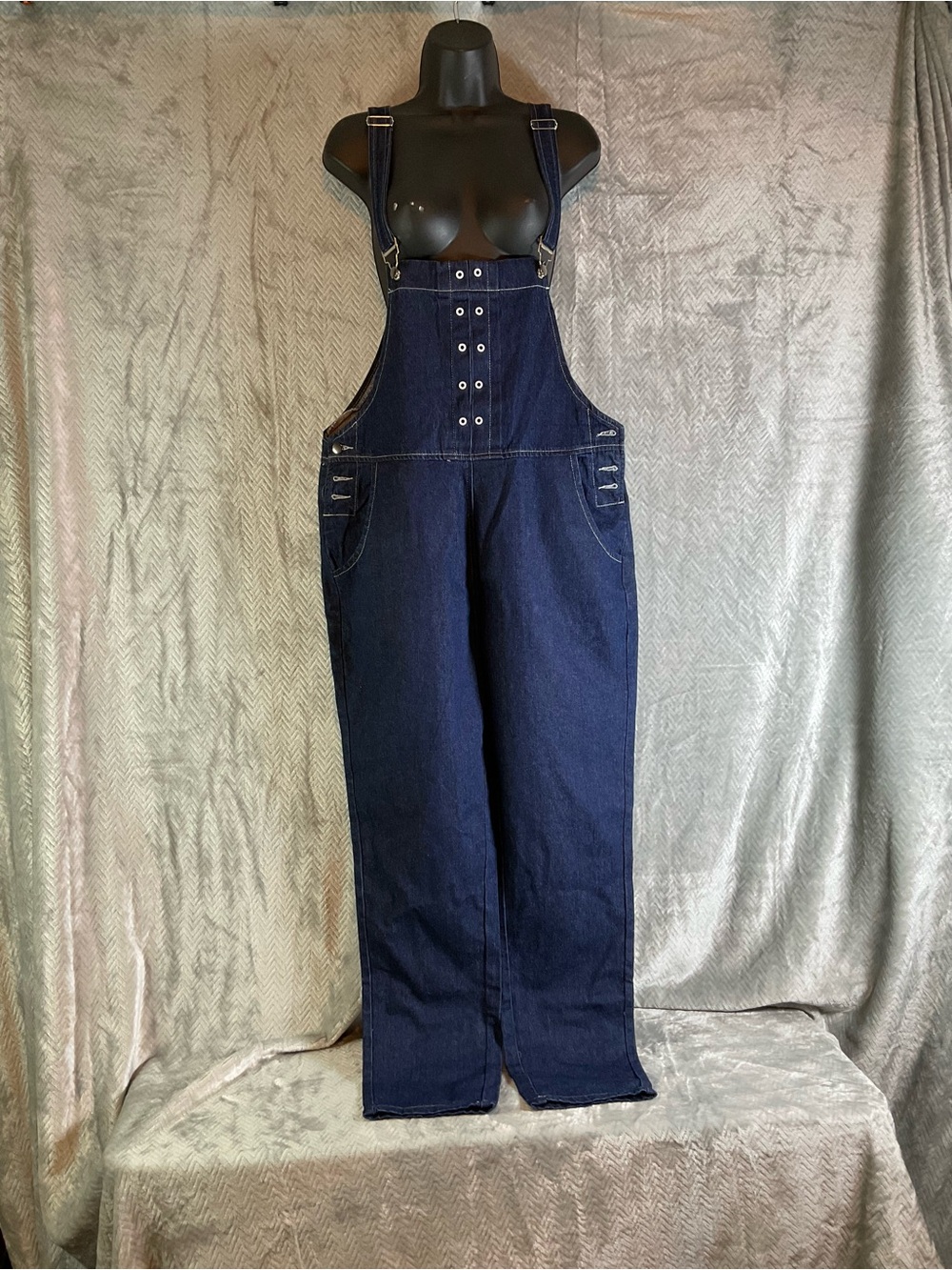 Men's Dark Blue Denim Overalls